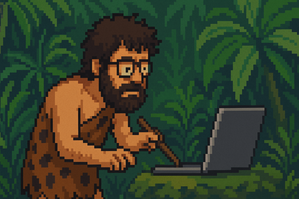 caveman computer usage